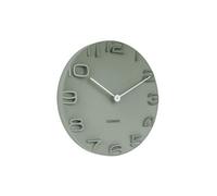 Karlsson Horloge murale On The Edge Jungle Green – mains chromées Ø42 cm – Pile AA non incluse
