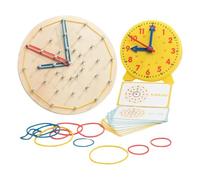 Horloge pédagogique - Jeu éducatif avec énigmes et mathématiques - Jouet éducatif pour pour Apprendre l'heure en Classe - pour l'éducation, Le Jeu, Le Divertissement, l'interaction, la Maison
