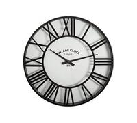 Horloge pendule murale vintage - Noir - D 35.4 cm Noir G