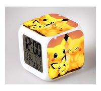 Horloge,Pokémon réveil LED pour animaux de compagnie horloge numérique 7 couleur changeante lumière nuit brillant enfants - Type D