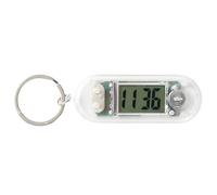 Horloge porte-clés - Mini pendentif électronique transparent | PP Silencieux ButtonBattery Portable Étude Examen StudyRoom Bibliothèque Bureau Accessoire Compact 6,5 cm Léger Voyage En Plein Air Ensei