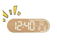 Horloge pour La Chambre À Coucher - avec Affichage de la Température et de la Date,Horloge Numérique Murale - pour Chambre Bureau Cuisine Salle de Bain Sénior et Maison de Campagne