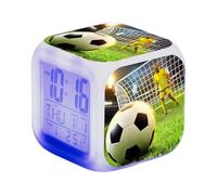Horloge pour - Réveil pour Le Football | Horloge de Table à LED Changement de Couleur | Horloge numérique pour avec Motifs de Football | Réveil pour | Réveil Silencieux pour