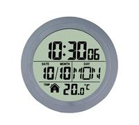Horloge pour salle de bain, salle de bain, horloge à piles avec ventouse, étanche, accessoires de douche avec date de température pour bureau, spa, maison, appartement, cuisine, dortoir, piscine