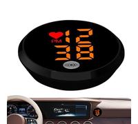 Horloge pour tableau de bord - Horloge adhésive pour grille d'aération, petit affichage LED de l'heure pour moto, sortie d'air, camion, tableau de bord