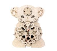 Horloge Puzzle Koala 3D créative et Ornement de Bureau DIY - Kit de Jouets éducatifs pour, Batterie Non Incluse, Horloge en Bois