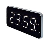 Horloge Radio avec Design Fin avec Double Alarme gris noir