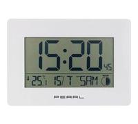 Pearl Horloge Radio-pilotée avec température et Date - Blanc