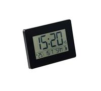 Horloge radio-pilotée avec température et date - coloris noir Noir