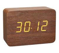 Horloge radiocommandée « Tfa Dostmann Design » aspect bois, 60.2549.08, plastique, marron/orange