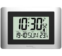 Horloge radiopilotée Techno Line WS8028 radiopiloté(e) 220 mm x 56 mm x 150 mm x 56 mm argent