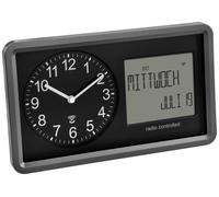 Horloge radiopilotée TFA Dostmann 60.3552.01 radiopiloté(e) 25.4 mm x 4.4 mm x 15.2 mm noir