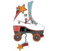 Horloge Roller Skate conçue par l'artiste Michelle Allen BLANC G