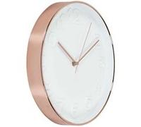 Horloge ronde cuivrée et blanche 30.5 cm Blanc G