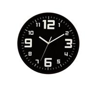 Atmosphera Horloge "Silence" argent et noir D30cm