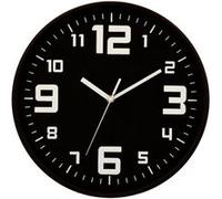 Atmosphera Horloge "Silence" argent et noir D30cm
