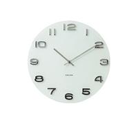 Karlsson - Horloge ronde vintage en verre 35 cm blanc Blanc