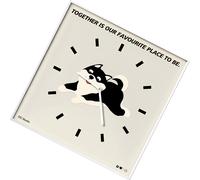 Horloge sans cadre Horloge digitale silencieuse à quartz Mouvement Horloge à motif de chiot Horloge de décoration murale amusante pour le salon 30x30cm
