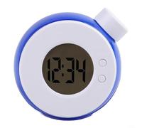 Horloge silencieuse à eau avec affichage numérique de l'heure, de la date et du chronomètre pour bureau, table de chevet et espace de travail (bleu)
