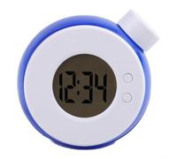 Horloge silencieuse à eau respectueuse de l'environnement avec écran de date clair et chronomètre intégré pour une utilisation au bureau, mécanisme sans tic-tac, finition rouge (bleu)