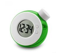Horloge silencieuse respectueuse de l'environnement et durable avec affichage numérique de l'heure, de la date et du chronomètre pour une utilisation en intérieur (vert)