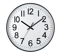 Horloge silencieuse sans tic-tac de 30 cm pour décoration d'intérieur, grands chiffres 3D pour une lecture facile, convient pour différentes pièces