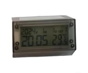 Horloge solaire de voiture numérique pour tableau de bord avec température | Résistant aux intempéries Bouton tactile rétroéclairage bleu vert lumière pour voiture camion pour camping-car 6 x 5 x 3,6 cm