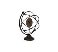 Horloge sphère à poser métal noir -