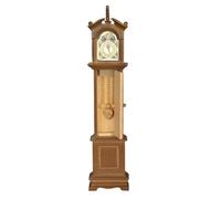 Horloge sur pied miniature - En bois - Échelle 1/12 - 4,2 x 2,3 x 19,1 cm - Décoration rustique vintage - Mini horloge pour bureau, salon, vitrine