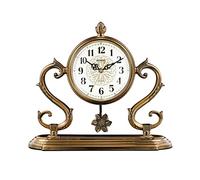 Horloge Table/Horloge Bureau Rétro Silencieux Horloge Horloge Salon Horloge Pendule Pendulum Horloge Bureau Horloge Horloge d'horloge Ornements de Bureau de Bureau Lumineux Luxe Horloge a Poser