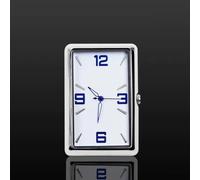 Horloge tableau de bord avec vitre rectangulaire et mécanisme à quartz avec autocollant et pince Tuyere pour une fixation facile à l'intérieur du véhicule (B)