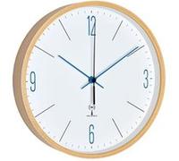 TFA Dostmann 60.3524.06 Horloge Murale, Bois, Blanc/Bleu, 25,5 x 4,5 x 25,5 cm.