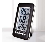 Horloge thermomètre sans fil pour intérieur et extérieur, enregistrements de température max et min avec émetteur portable, placement mural ou table pour la maison et le jardin