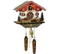 Pendule à coucou à quartz Maison de la Forêt-Noire avec buveur de bière et ro...