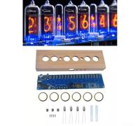 Horloge tube à 6 chiffres IN14 Nixie Clock Kit de bricolage électronique à monter soi-même, horloge tube Nixie LED, cadeau créatif pour enfants, amis, interrupteur 12/24 heures
