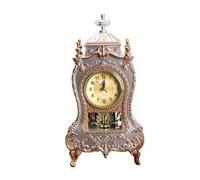 Horloge vintage classique avec fonction musicale, parfaite pour toute esthétique (blanc)