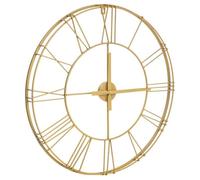 Atmosphera – Horloge murale vintage effet 3D métal doré Ø70 cm