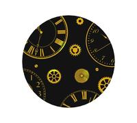 Horloge Vintage dorée, aimants de réfrigérateur en Acrylique, Autocollants pour Tableau Blanc, pour la décoration de Cuisine et de Meubles,Forme Ronde