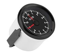 Horloge voiture tableau de bord 2 Pouces 9-36 V LED Rouge rétro-éclairé Compteur d'horloge de voiture IP67 étanche pour Moto Bateau Bateau Yacht Cadran Noir Cadre Noir