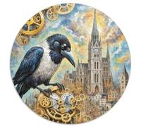Horloger Raven 1000 Pièces Casse-tête Fantastique Magique Puzzle Rond pour Adultes Et Enfants Classiques l'art De La Décoration Moderne Qualité Supérieure 1000pcs (67.5x67.5cm)