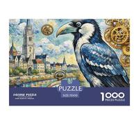 Horloger Raven 1000 Pièces Jigsaw Puzzle Fantastique Magique Famille Artistique Jeu Éduchatif Qualité Supérieure Activité Créative 70x50cm/1000pcs