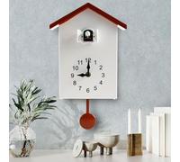 Horloges à coucou avec oiseau qui travaille - Horloge murale moderne avec carillon - Horloge à coucou minimaliste avec pendule - Maison à coucou délicate pour décoration murale de maison, salon,