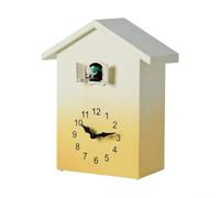 Horloges à coucou modernes pour mur avec carillon horaire | Volume réglable | Design maison de conte de fées de couleur dégradée | Mouvement à pendule | Décoration d'intérieur de campagne nordique