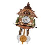 Horloges à Coucou Traditionnelles - Montre Classique en Bois, Design Chalet Portable, Mouvement mécanique sculpté à la Main | Style Allemand Authentique pour décoration Murale de Salon, Collection de