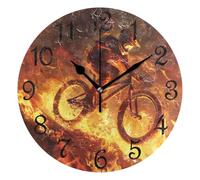 Horloges Coureur De Vélo en Flammes Horloge Murale 25CM