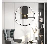 Horloges De 40/50Cm Pour La DéCoration De Salon,Grande Horloge Murale Moderne En MéTal,DéCor De Ferme Simple,Style Industriel,Silencieux à Piles Pour Chambre,Cuisine,50CM