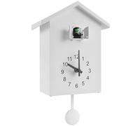 Horloges de Coucou pour Mur, Horloge de Coucou Minimaliste avec Oiseau de Travail, 7,9x3,5x9.8 Horloge de Coucou Moderne, Horloge Murale Suspendu/Pendule Debout pour Mur, Bureau, Maison, Bureau