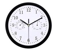 Horloges d'extérieur étanches - Hygromètre - Horloge murale d'extérieur facile à lire - Horloge murale décorative d'extérieur avec hygromètre - Horloge murale d'extérieur de 25,4 cm pour salle de bain