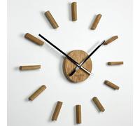 Horloges murales 3D DIY - Grande Horloge Murale en Bois - 50-75 cm - Horloge Murale 3D - Design Moderne - EKO - Sticker Mural - Décoration pour Bureau, Salon, Chambre à Coucher - en Bois Simple