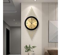 Horloges murales décoratives modernes en métal, silencieuses, sans tic-tac, décoration d'intérieur à piles pour salon, chambre, bureau, entrée, montre élégante pour n'importe quel espace